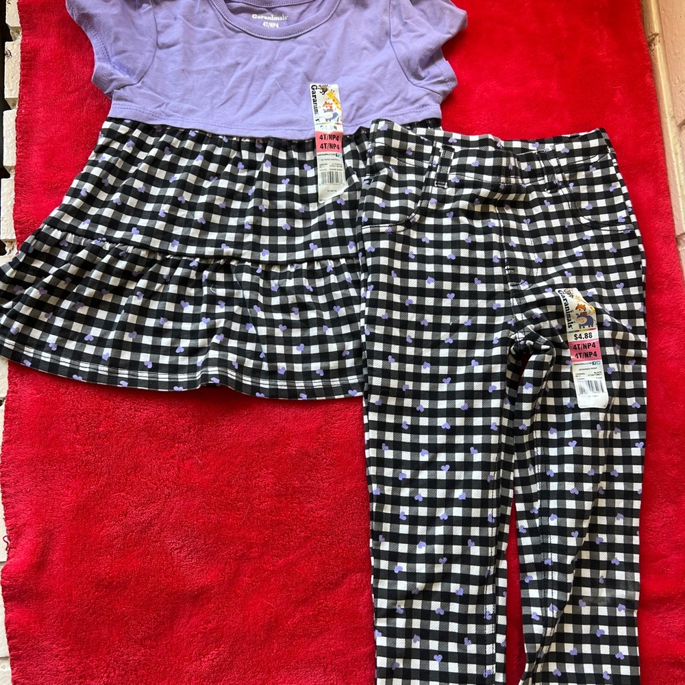 Garanimals Purple and Black Kids Matching Set